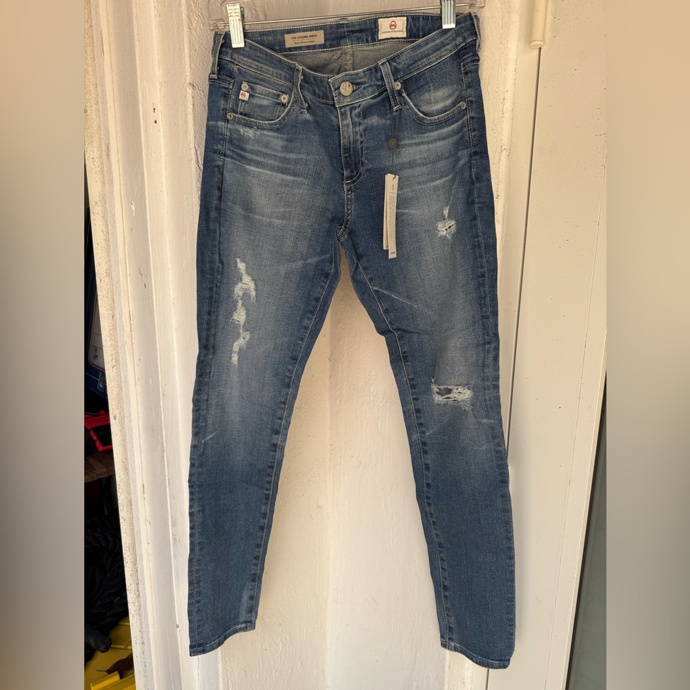 Ag Adriano Goldschmied Blue Skinny Jeans